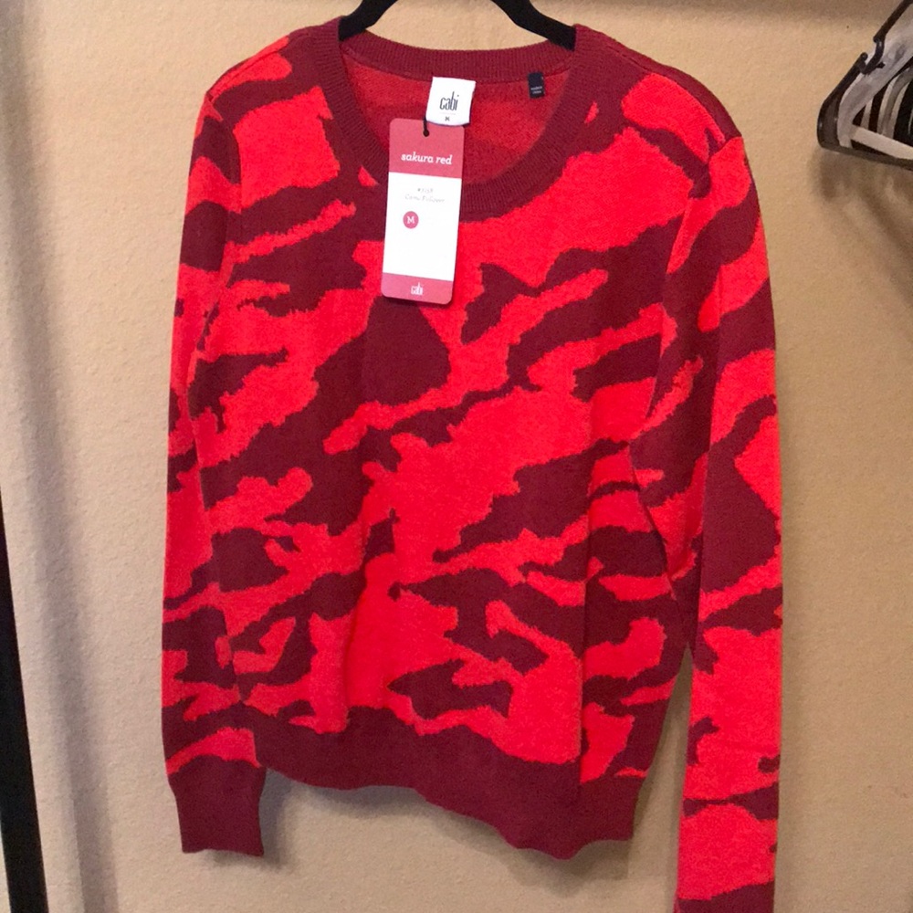 Red camo sweater